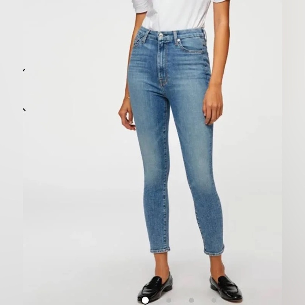7 For All Mankind Luxe Vintage The Ankle Skinny Jeans  Size 27